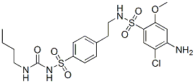 1-[4-[2-[(4-amino-5-chloro-2-methoxy-phenyl)sulfonylamino]ethyl]phenyl ]sulfonyl-3-butyl-urea|