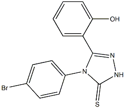 2-(4-(4-溴苯基)-5-巯基-4H-1,2,4-三唑-3-基)苯酚 结构式