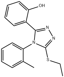 2-(5-(Ethylthio)-4-(2-methylphenyl)-4H-1,2,4-triazol-3-yl)phenol Struktur