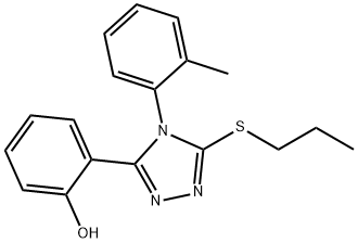 2-(4-(2-Methylphenyl)-5-(propylthio)-4H-1,2,4-triazol-3-yl)phenol Structure