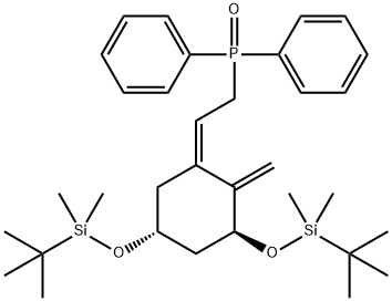 [3S-(1Z,3A,5B)]-[2-[3,5-二[(叔丁基)二甲基硅氧基]-2-亚甲基环己亚基]乙基]二苯基氧化膦,81522-68-1,结构式