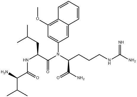 valyl-leucyl-arginine-4-methoxy-2-naphthylamide Struktur