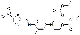 N,N-Bis[2-(ethoxycarbonyloxy)ethyl]-3-methyl-4-(5-nitrothiazol-2-ylazo)aniline Structure