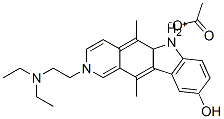 2-[2-(diethylamino)ethyl]-9-hydroxy-5,11-dimethyl-6H-pyrido[4,3-b]carbazolium acetate Structure