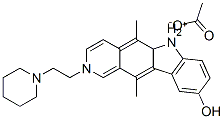 9-hydroxy-5,11-dimethyl-2-[2-(piperidyl)ethyl]-6H-pyrido[4,3-b]carbazolium acetate Structure