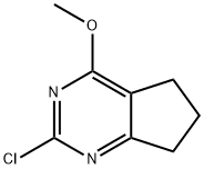 2-クロロ-4-メトキシ-5H,6H,7H-シクロペンタ[D]ピリミジン 化学構造式