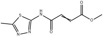 4-((5-Methyl-1,3,4-thiadiazol-2-yl)amino)-4-oxo-2-butenoic acid methyl  ester 化学構造式