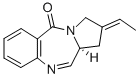 (2Z)-2-亚乙基-1,2,3,11A-四氢-5H-吡咯并[2,1-C][1,4]苯并二氮卓-5-酮, 81542-99-6, 结构式