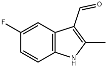 5-氟-2-甲基吲哚-3-羧醛 结构式