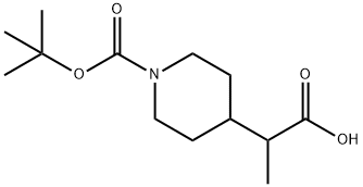 2-[1-(叔丁氧羰基)哌啶-4-基]丙酸, 815593-60-3, 结构式