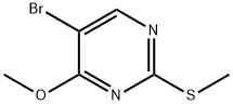 5-ブロモ-4-メトキシ-2-(メチルチオ)ピリミジン 化学構造式