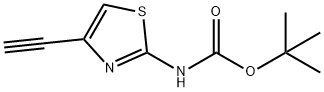 (4-乙炔基噻唑-2-基)氨基甲酸叔丁酯, 815610-14-1, 结构式