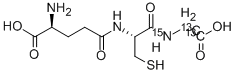 GLUTATHIONE-(GLYCINE-13C2,15N1) Structure