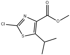 4-Thiazolecarboxylicacid,2-chloro-5-(1-methylethyl)-,methylester(9CI) Struktur