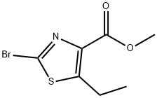 2-ブロモ-5-エチルチアゾール-4-カルボン酸メチル 化学構造式