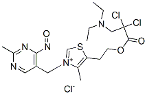 3-(2,2-dichlorodiethyl)aminopropionic acid oxythiamine ester Structure