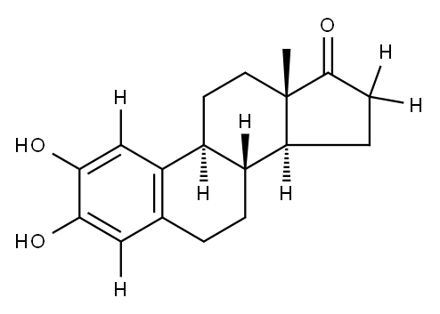 2-羟基雌酚酮-D4, 81586-97-2, 结构式