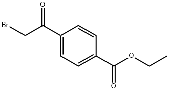 4-(2-ブロモアセチル)安息香酸エチル 化学構造式