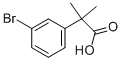 2-(3-ブロモフェニル)-2-メチルプロピオン酸 化学構造式