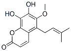 7,8-Dihydroxy-6-methoxy-5-(3-methyl-2-butenyl)-2H-1-benzopyran-2-one,81608-70-0,结构式