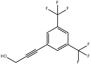 3-[3,5-双(三氟甲基)苯基]-2-丙炔-1-醇, 81613-61-8, 结构式
