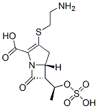 (5R,6R)-3-[(2-Aminoethyl)thio]-6-[(S)-1-sulfooxyethyl]-7-oxo-1-azabicyclo[3.2.0]hept-2-ene-2-carboxylic acid Structure