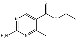 2-アミノ-4-メチルピリミジン-5-カルボン酸エチル 化学構造式