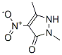3H-Pyrazol-3-one,  1,2-dihydro-2,5-dimethyl-4-nitro-,81649-68-5,结构式