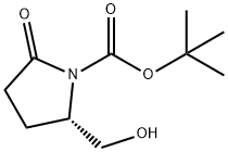 tert-Butyl (2S)-2-(hydroxymethyl)-5-oxopyrrolidine-1-carboxylate Structure