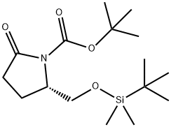 (2S)-2-[[[(1,1-DIMETHYLETHYL)DIMETHYLSILYL]OXY]METHYL]-5-OXO-1-PYRROLIDINECARBOXYLATE-1,1-DIMETHYLETHYL ESTER Structure