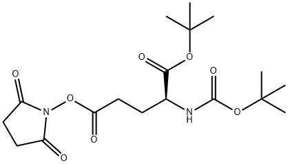 (S)-1-叔丁基5-(2,5-二氧代吡咯烷基-1-基)2-((叔丁氧羰基)氨基)戊二酸酯,81659-82-7,结构式