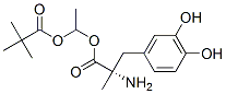 1-(2,2-dimethylpropionyloxy)ethyl 3-hydroxy-alpha-methyl-L-tyrosinate Struktur