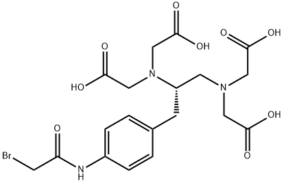 (S)-1-(P-ブロモアセトアミドベンジル)エチレンジアミン四酢酸 (〜80%) 化学構造式