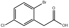 2-Bromo-5-chlorophenylacetic acid Struktur