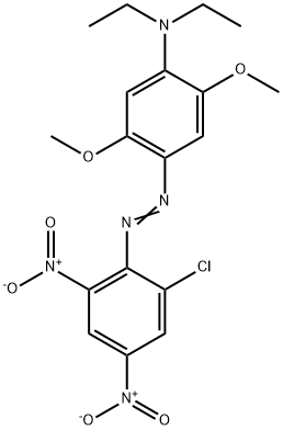 4-[(2-氯-4,6-二硝基苯基)偶氮]-N,N-二乙基-2,5-二甲氧基苯胺, 81711-69-5, 结构式