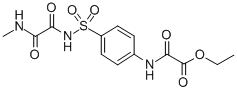 ((4-((((Methylamino)oxoacetyl)amino)sulfonyl)phenyl)amino)oxoacetic ac id ethyl ester Structure