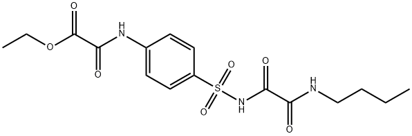 Acetic acid, ((4-((((butylamino)oxoacetyl)amino)sulfonyl)phenyl)amino) oxo-, ethyl ester Struktur