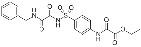 Acetic acid, oxo((4-(((oxo((phenylmethyl)amino)acetyl)amino)sulfonyl)p henyl)amino)-, ethyl ester Structure