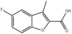 5-氟-3-甲基苯并呋喃-2-羧酸, 81718-76-5, 结构式