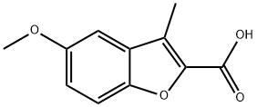 5-甲氧基-3-甲基苯并呋喃-2-羧酸, 81718-77-6, 结构式