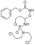 Carbamic acid, ((2-(bis(2-chloroethyl)amino)tetrahydro-2H-1,3,2-oxazap hosphorin-4-yl)oxy)-, phenylmethyl ester, P-oxide 结构式