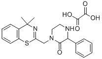 1-((4,4-Dimethyl-4H-1,3-benzothiazin-2-yl)methyl)-3-phenyl-2-piperazin one oxalate Structure