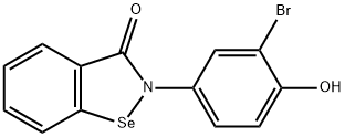 1,2-Benzisoselenazol-3(2H)-one, 2-(3-bromo-4-hydroxyphenyl)- Structure