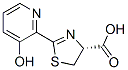 (R)-4,5-ジヒドロ-2-(3-ヒドロキシ-2-ピリジニル)チアゾール-4α-カルボン酸 化学構造式