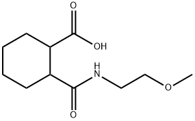 2-{[(2-メトキシエチル)アミノ]カルボニル}シクロヘキサンカルボン酸 化学構造式