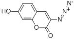 3-azido-7-hydroxycoumarin Struktur