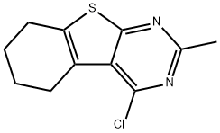 4-氯-2-甲基-5,6,7,8-四氢[1]苯并噻吩[2,3-D]嘧啶,81765-97-1,结构式