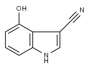 4-羟基-1H-吲哚-3-腈 结构式