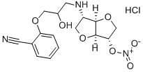 5-(2-Hydroxy-3-(2-cyanophenoxy)-propylamino)-5-desoxy-1,4:3,6-dianhydr o-L-idit-2-nitrat HCl Structure