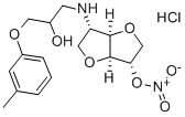5-(2-Hydroxy-3-(3-tolyloxy)-propylamino)-5-desoxy-1,4:3,6-dianhydro-L- idit-2-nitrat HCl,81785-29-7,结构式